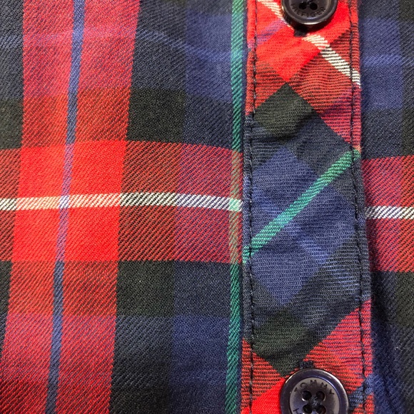 Tommy Hilfiger Plaid Long Shirt Dress with side pockets Ladies Medium - Picture 5 of 10